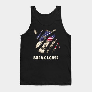 Leopard in Patriotic US Regalia for Bikers Tank Top